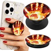 Uchwyt do telefonu Popsocket na palce/stojak OGNISTA DŁOŃ RĘKA