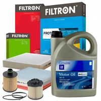 2X FILTRON ZESTAW FILTRÓW OLEJ GM 5W30 5L DEXOS 2 OPEL INSIGNIA A 2.0 CDTI