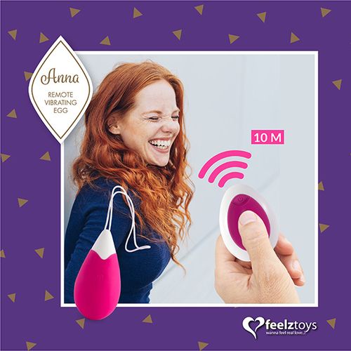 feelztoys   anna vibrating egg remote deep pink na Arena.pl