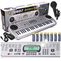 PIANINO ORGANY Elektroniczne KEYBOARD 54 klawisze z Mikrofonem +6 Baterii
