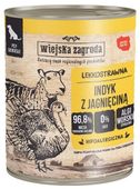 Zdrowa karma dla psa bez glutenu i GMO Wiejska Zagroda Indyk i Jagnię 800g