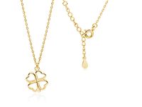 Pozłacany srebrny naszyjnik gwiazd celebrytka koniczynka lucky srebro 925Z 1701NG