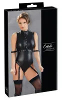 cottelli collection body bondage czarne z paskami, otwarte kroki m