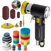 MINI POLERKA PNEUMATYCZNA SZLIFIERKA MIMOŚRODOWA ZESTAW POLEREK 25/50/75MM