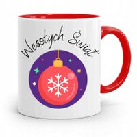 Kubek Czerwony Świąteczny Pod Choinkę Na Mikołaja Z Nadrukiem Ze Zdjęciem