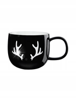 ASA Kubek Joy 400ml Antlers black poroże pojemny na prezent czarny