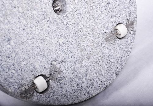 Podstawa z granitu i stali nierdzewnej okrągła z kółeczkami pod parasol 40k na Arena.pl