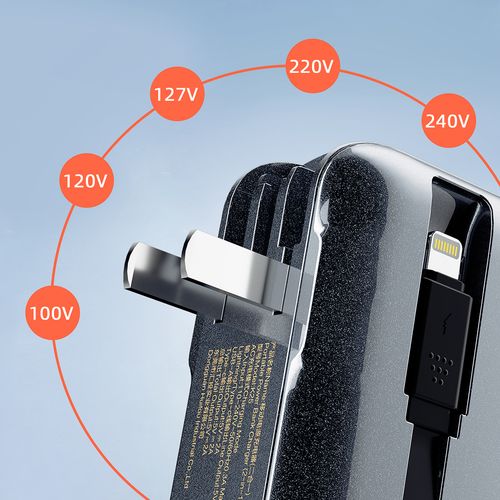 2w1 Ładowarka sieciowa UK US EU + powerbank 10000mAh USB-C USB-A - szara na Arena.pl