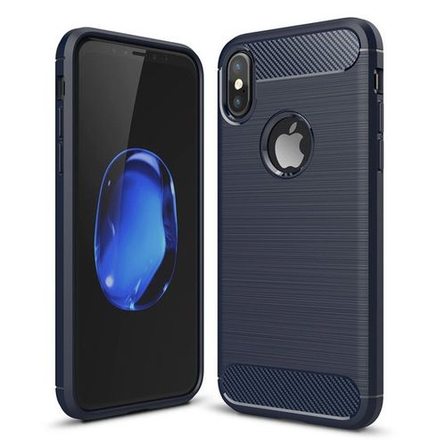 CASE ETUI CARBON LUX NIEBIESKI IPHONE X na Arena.pl