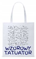 Torba Biała Eco Shopper Dla Tatuażysty Prezent Z Nadrukiem Ze Zdjęciem