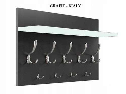 WIESZAK NA UBRANIA - PÓŁKA DO HOLU, NA KURTKI -9 UCHWYTÓW - 9 KOLORÓW na Arena.pl