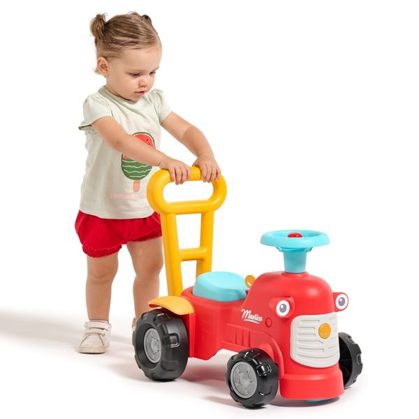 FALK Maurice Traktorek Jeździk Czerwony Pchacz Odpychacz Schowek od 1 roku zdjęcie 54