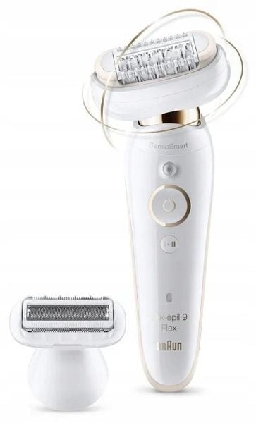 DEPILATOR BRAUN SILK-epil 9 FLEX RUCHOMA GŁOWICA 3D + 3 NASADKI + ETUI zdjęcie 12