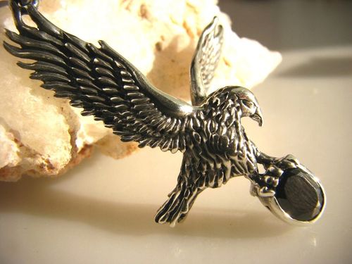 1581 Duży Orzeł Wisior Zawieszka Onyks Orłem Polska Eagle Srebro 925 UNISEX na Arena.pl