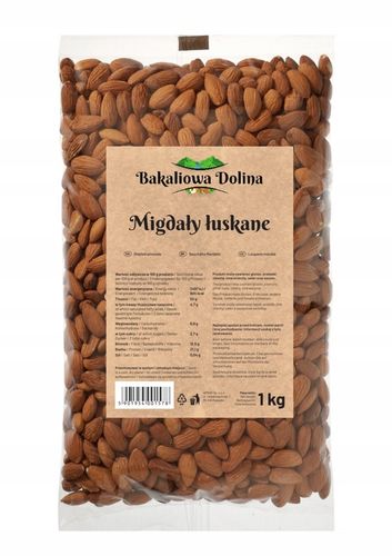 MIGDAŁY 1 KG 1000G NATURALNE 100% DUŻE PYSZNE CHRUPIĄCE BOGATE W WITAMINY na Arena.pl