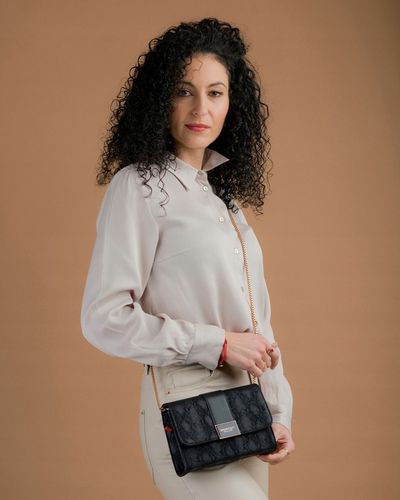 TOREBKA LISTONOSZKA MONNARI WIZYTOWA KOPERTÓWKA Czarna na łańcuszku na Arena.pl