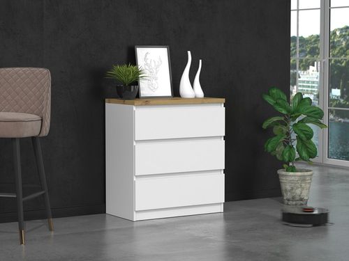 KOMODA MALWA M3 70 - BIEL/DĄB ARTISAN na Arena.pl