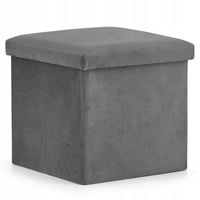 PUFA SIEDZISKO ZE SCHOWKIEM SKRZYNIA PODNÓŻEK POJEMNIK ŁAWA SZARY