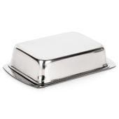 Maselnica Maselniczka Stalowa do Przechowywania Podawania Masła z Pokrywką