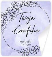 Naklejki z twoim własnym LOGO ETYKIETY REKLAMOWE twój nadruk grafika 4x4cm