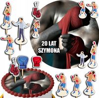 ZESTAW OPŁATEK NA TORT 20CM + TOPPERY PAPIEROWE - BOKS WALKA 15CM 18CM