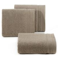 Ręcznik 50X90 cm beżowy bawełna pasy 500 g/m² elegancki