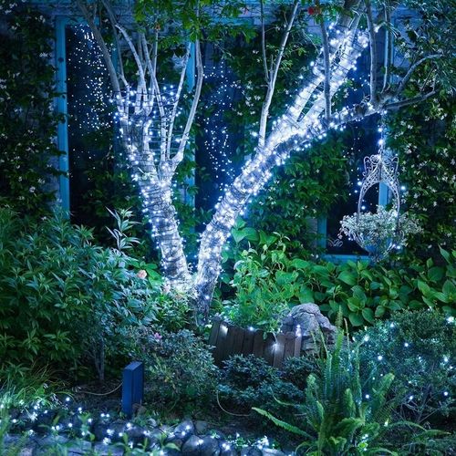 LAMPKI CHOINKOWE ŚWIATEŁKA 300 led BIAŁE ZIMNE ZEWNĘTRZNE WEWNĘTRZNE FLASH na Arena.pl