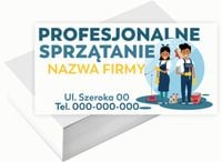 Wizytówki firmowe 100szt RÓŻNE WZORY do wyboru PROFESJONALNE SPRZĄTNIE