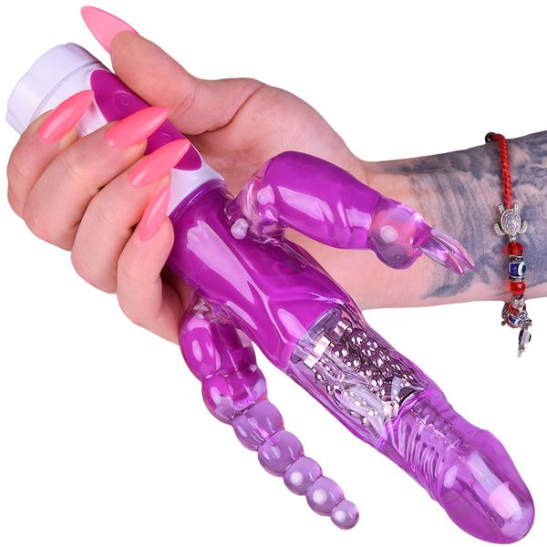 WIBRATOR ROTACYJNY Zadowoli Cipkę Pupe Łechtaczkę FIOLETOWY zdjęcie 5