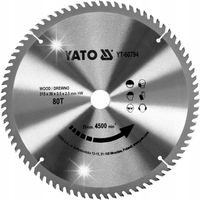 TARCZA WIDIOWA DO DREWNA 315x30mm 80 ZĘBÓW YATO
