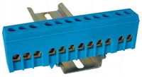 Szyna izolowana niebieska 12P DIN 6x9 NPE-ZB Tracon