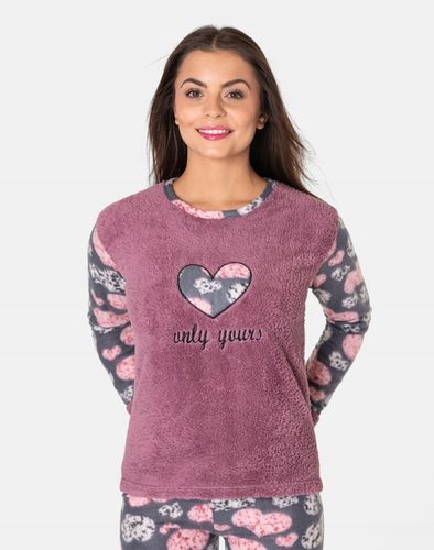 Ciepła Gruba Piżama Damska Futerko Polar Koszulka Spodnie Opaska ! 0370 r M na Arena.pl