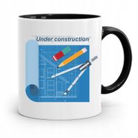Kubek Czarny Dla Architekta Under Counstruction Z Nadrukiem Ze Zdjęciem