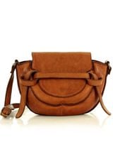 Marco Mazzini Torebka listonoszka skórzana saddle bag brąz camel