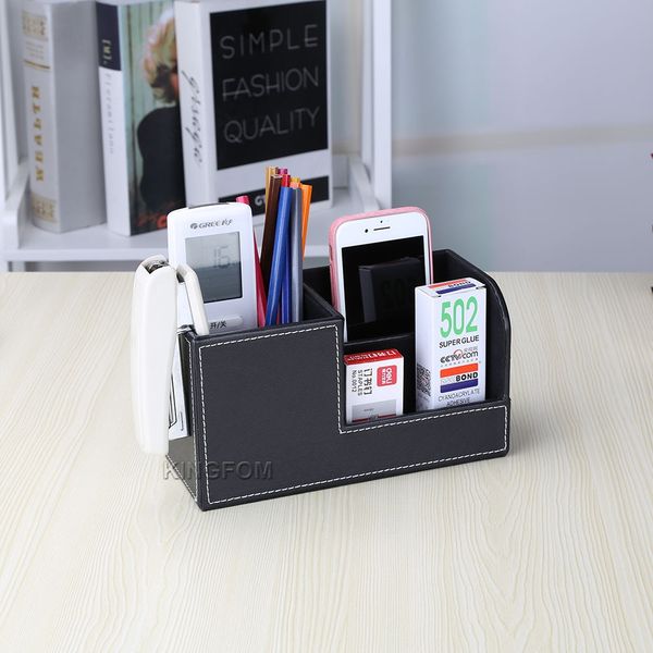 Organizer Na Biurko Ze Skóry Czarny zdjęcie 12