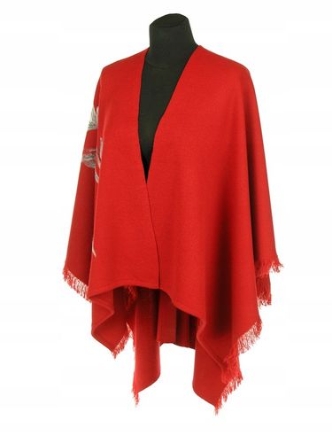 CZERWONE PONCZO Z HAFTEM R. UNI 42 - 48 50 52- 56 na Arena.pl