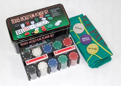 ZESTAW DO KART POKER TEXAS BLACK JACK 200 ŻETONÓW na Arena.pl