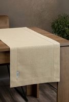 OBRUS BIEŻNIK Z SZEROKĄ LISTWĄ 40 X 180 CM ZŁOTY