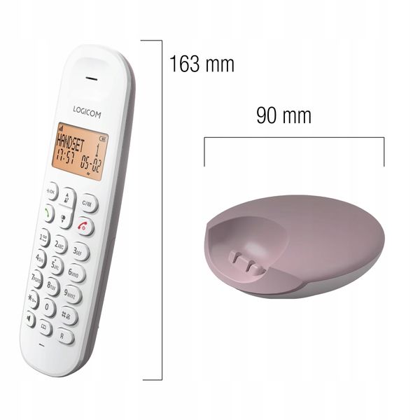 Telefon bezprzewodowy Logicom taupe zdjęcie 5