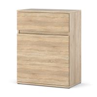Komoda drewniana z szufladą 60cm nowoczesna do sypialni salonu dąb sonoma