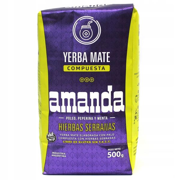 Yerba Mate Amanda Hierbas Serranas 0,5kg 500g zdjęcie 1