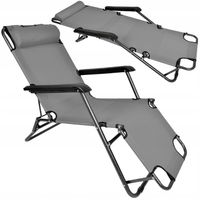 LEŻAK OGRODOWY SKŁADANY FOTEL PLAŻOWY ZERO GRAVITY LEON NA TARAS DO OGRODU