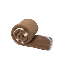 Koc wełniany camel brąz greka 200x220 (+-5cm)