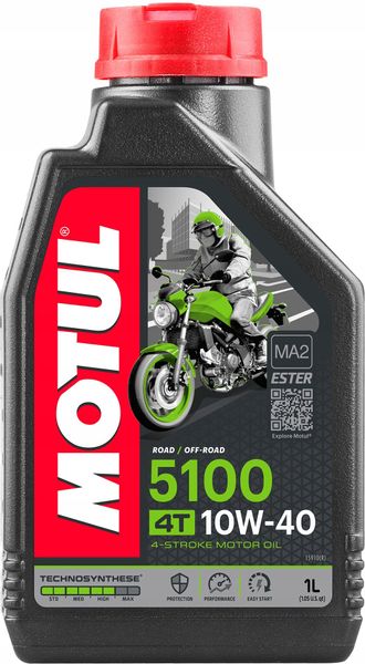 Olej MOTUL 5100, 10W40, Ester 4T MA2 - 1L zdjęcie 1