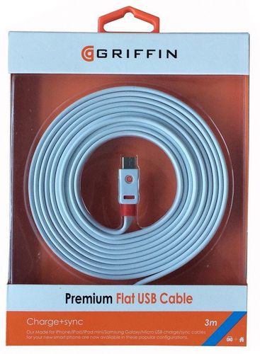 Oryg. kabel GRIFFIN płaski 3m fast 5A USB TYP C na Arena.pl