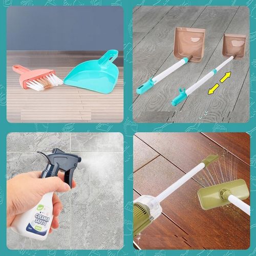 Zestaw do sprzątania dla dzieci odkurzacz wózek mop wiaderko akcesoria 20w1 na Arena.pl