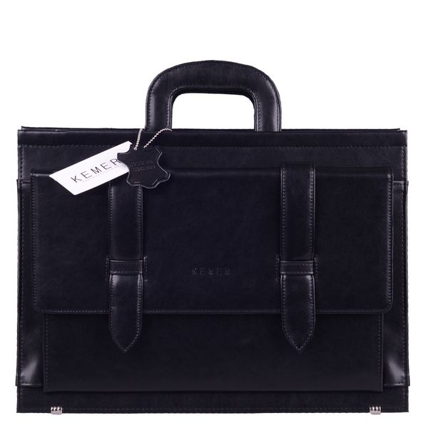 Teczka męska skórzana KEMER B 655/DW Czarna zdjęcie 3