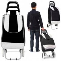 SOLIDNY WÓZEK ZAKUPOWY NA KÓŁKACH TORBA NA ZAKUPY