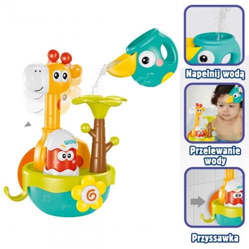 WOOPIE BABY Zabawka do Kąpieli Żyrafa z Lejkiem na Przyssawke na Arena.pl