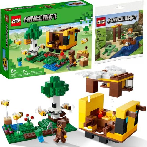LEGO Minecraft Pszczeli ul 21241 + Plaża zółwi 30432 na Arena.pl